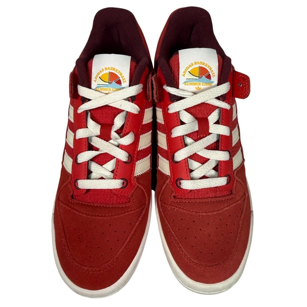NWOT Adidas Originals Forum Low CL Red/Off White/Gum Men's Shoes IE7176, Size 8